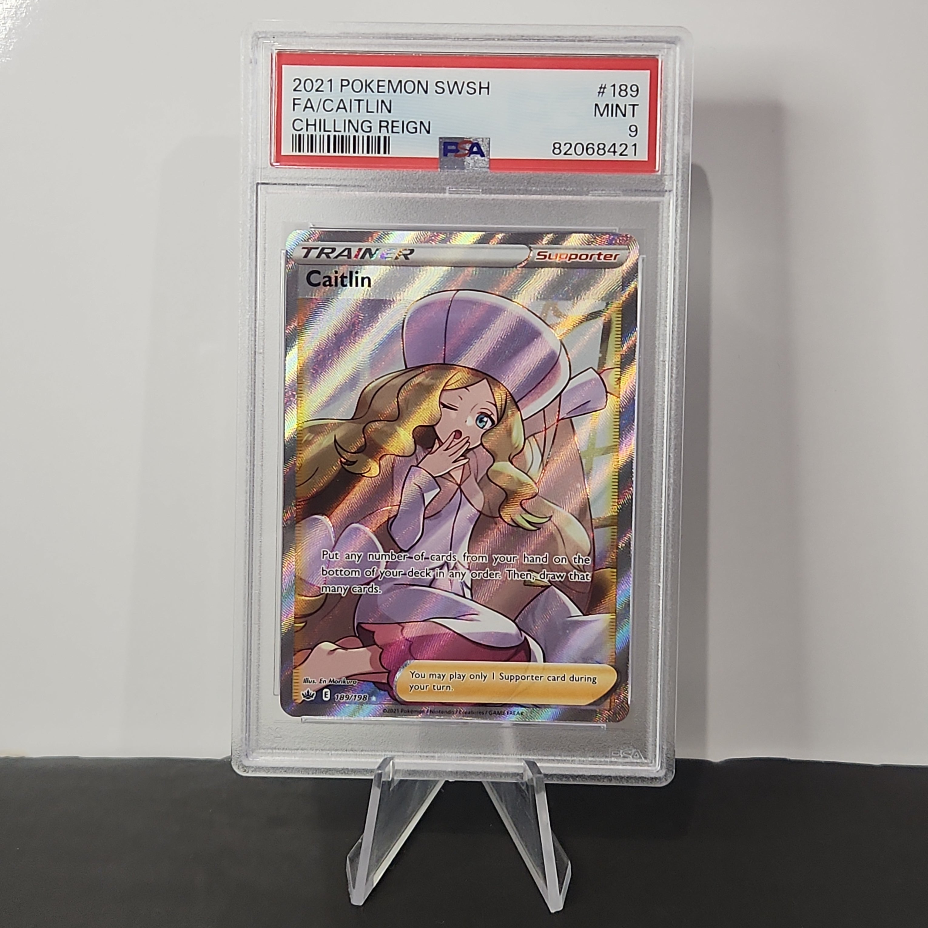 Pokemon 2021/22 Caitlin Full Art Ultra Rare Chilling Reign PSA 9 - Premium  from 1of1 Collectables - Just $65! Shop now at 1of1 Collectables