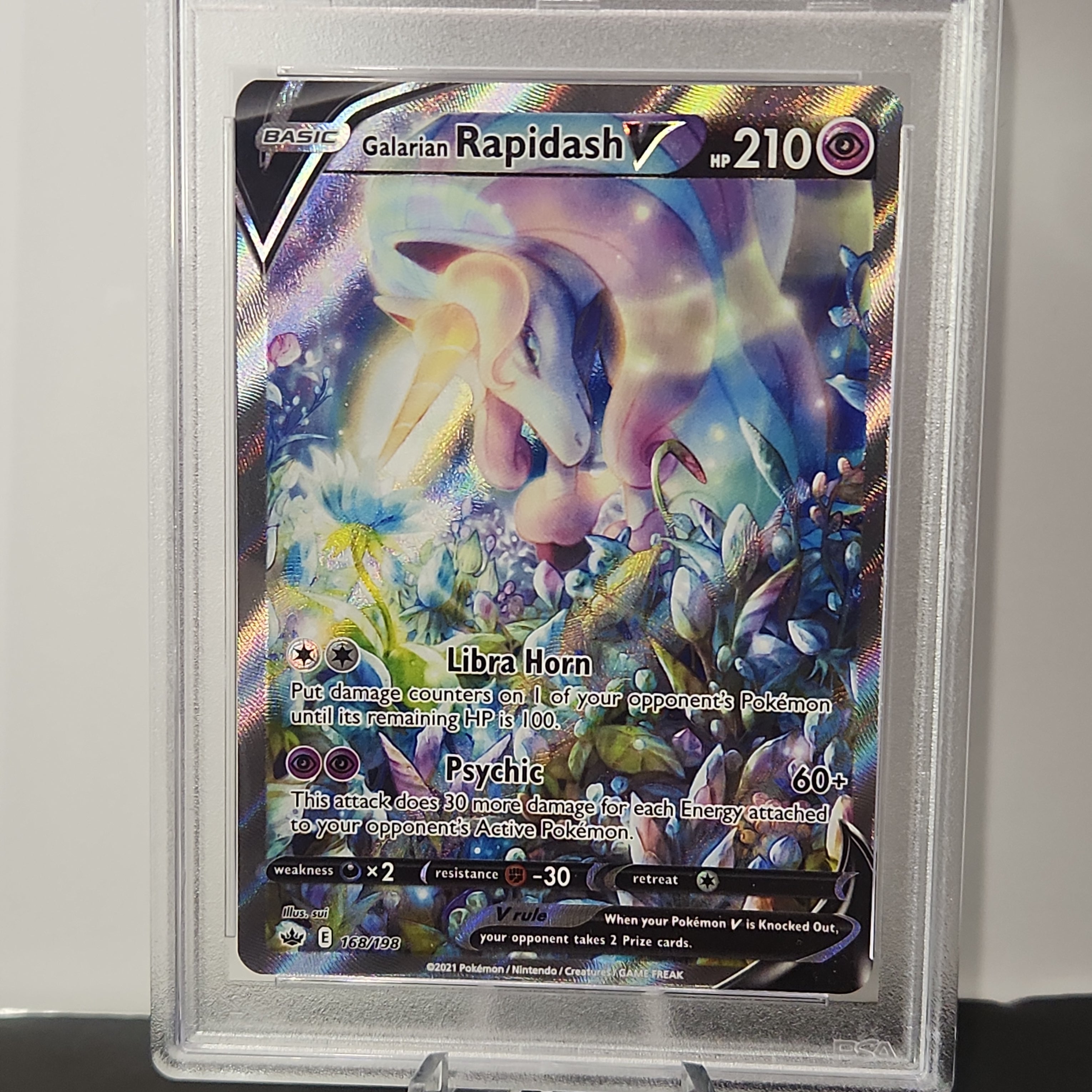 Pokemon 2021/22 Galarian Rapidash V Full Art Ultra Rare Chilling Reign **PSA GEM MINT 10** - Premium  from 1of1 Collectables - Just $180! Shop now at 1of1 Collectables