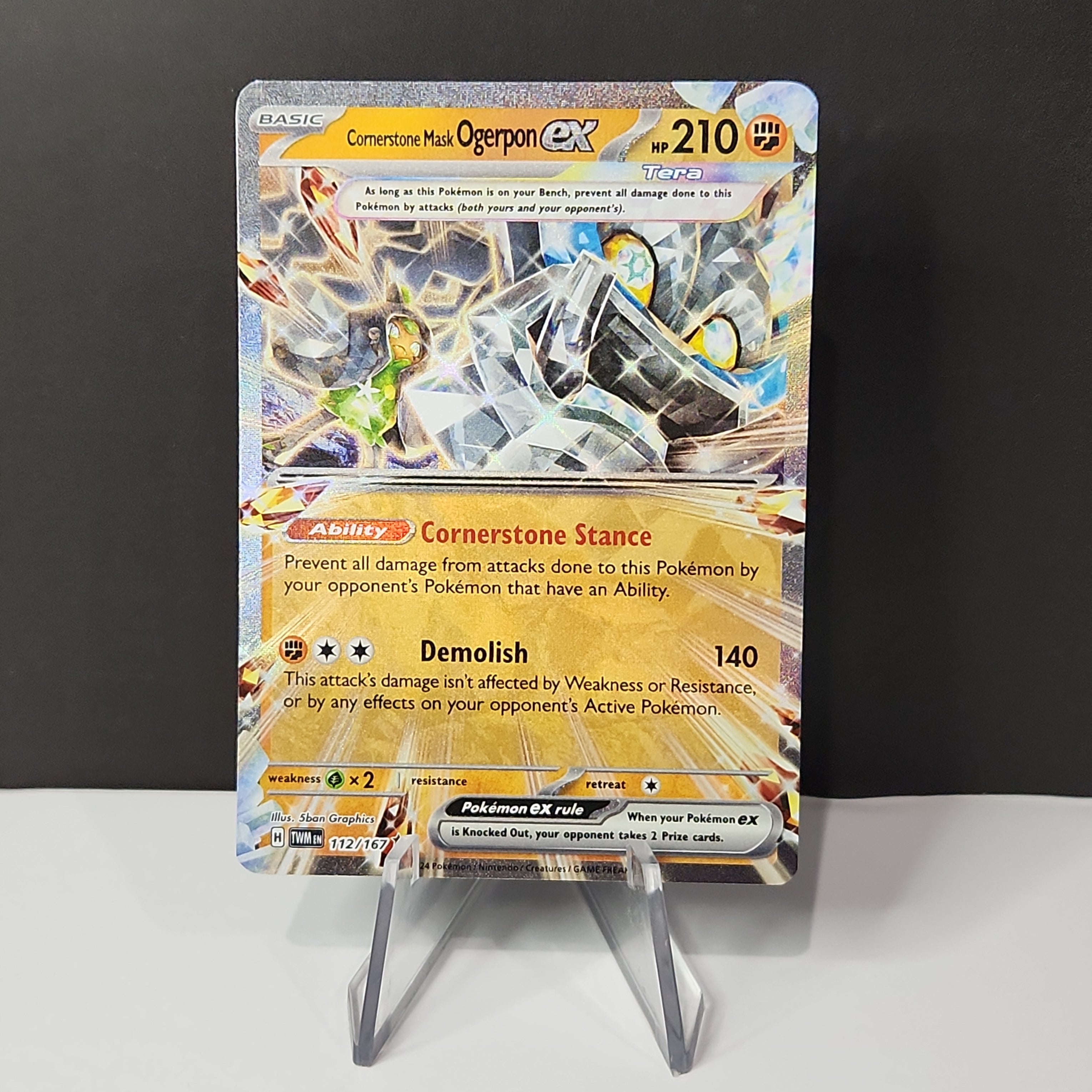 Pokemon Cornerstone Mask Ogerpon EX 112/167 Twilight Masquerade - Premium  from 1of1 Collectables - Just $7.50! Shop now at 1of1 Collectables