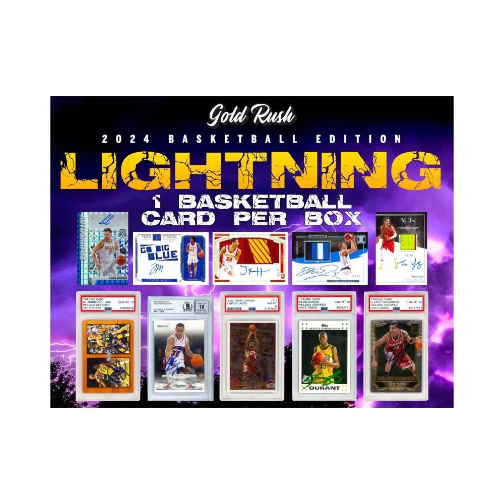 2024 Gold Rush Lightning Basketball Box **FACTORY SEALED** - Premium HOBBY, BLASTER & RETAIL BOXES from 1of1 Collectables AU - Just $220! Shop now at 1of1 Collectables