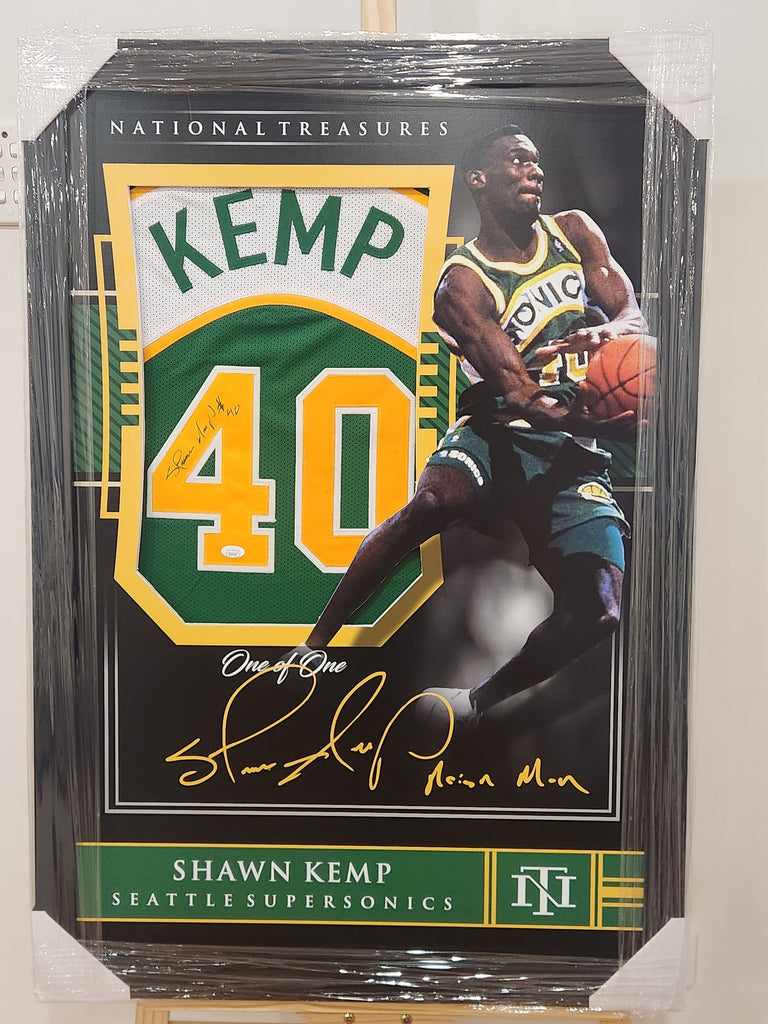 Shawn Kemp Signed Seattle Supersonics  - National Treasures Framed **JSA AUTHENTICATED**