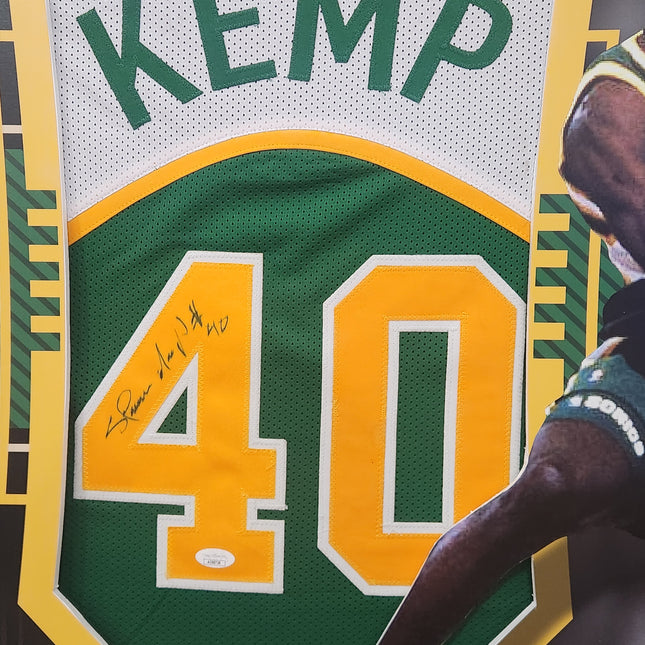 Shawn Kemp Signed Seattle Supersonics  - National Treasures Framed **JSA AUTHENTICATED**