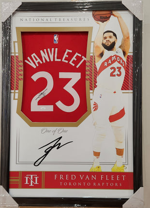 Fred Van Fleet Toronto Raptors Signed Jersey  - National Treasures Framed **JSA AUTHENTICATED**