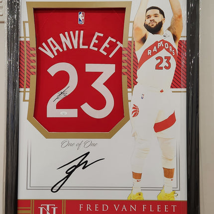 Fred Van Fleet Toronto Raptors Signed Jersey  - National Treasures Framed **JSA AUTHENTICATED**