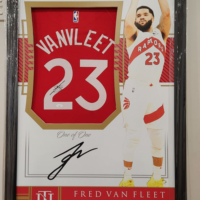 Fred Van Fleet Toronto Raptors Signed Jersey  - National Treasures Framed **JSA AUTHENTICATED**