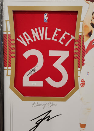 Fred Van Fleet Toronto Raptors Signed Jersey  - National Treasures Framed **JSA AUTHENTICATED**