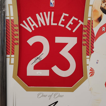 Fred Van Fleet Toronto Raptors Signed Jersey  - National Treasures Framed **JSA AUTHENTICATED**