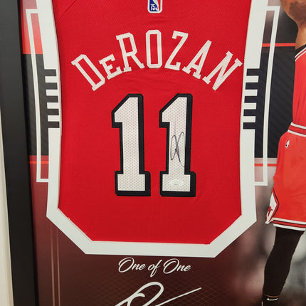 Demar DeRozan Chicago Bulls Signed Jersey  - National Treasures Framed **JSA AUTHENTICATED**