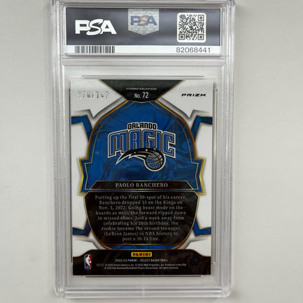 Paulo Banchero 2022/23 Select White Prizm RC #72 **PSA GEM MINT 10**  **70/149** - Premium  from 1of1 Collectables - Just $395! Shop now at 1of1 Collectables