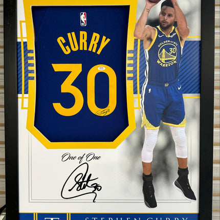 Stephen Curry Golden State Warriors Signed Jersey  - National Treasures Framed **PSA AUTHENTICATED** - Premium  from 1of1 Collectables - Just $2200! Shop now at 1of1 Collectables