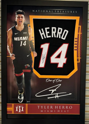 Tyler Herro Miami Heat Signed Jersey  - National Treasures Framed **JSA AUTHENTICATED** - Premium  from 1of1 Collectables - Just $845! Shop now at 1of1 Collectables