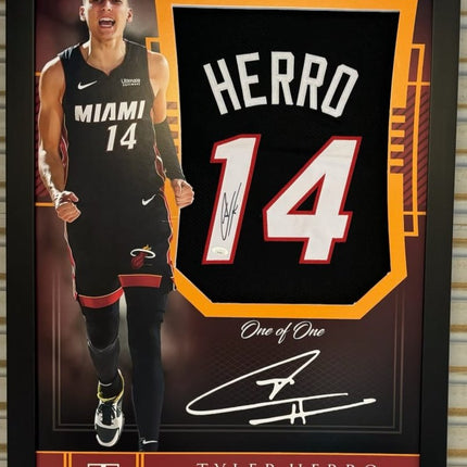 Tyler Herro Miami Heat Signed Jersey  - National Treasures Framed **JSA AUTHENTICATED** - Premium  from 1of1 Collectables - Just $845! Shop now at 1of1 Collectables