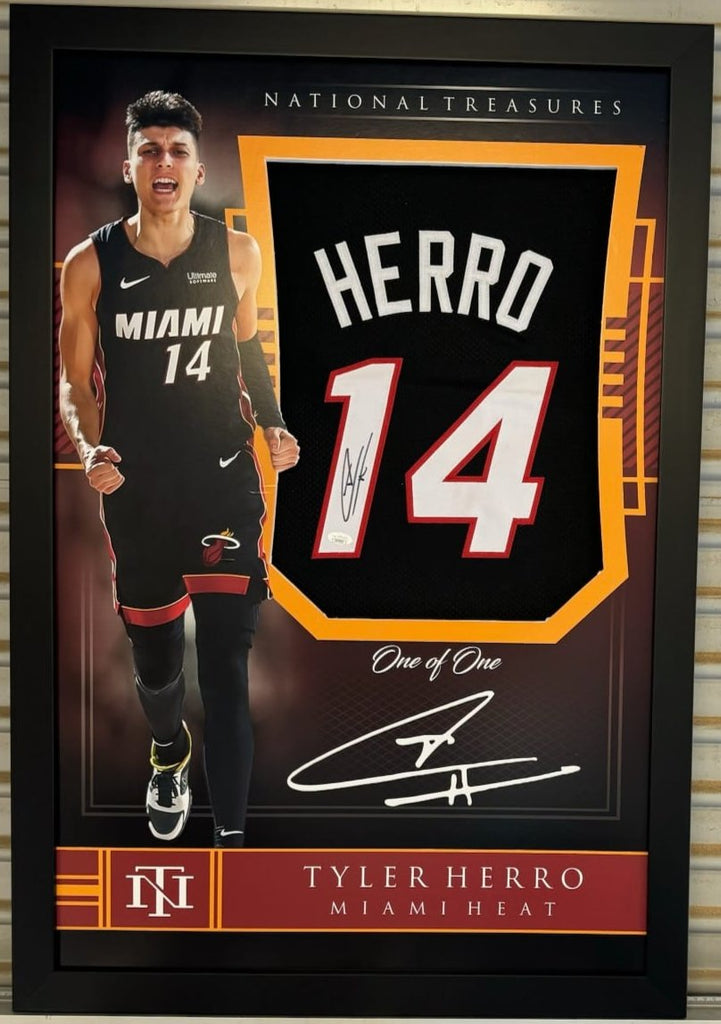 Tyler Herro Miami Heat Signed Jersey  - National Treasures Framed **JSA AUTHENTICATED** - Premium  from 1of1 Collectables - Just $845! Shop now at 1of1 Collectables