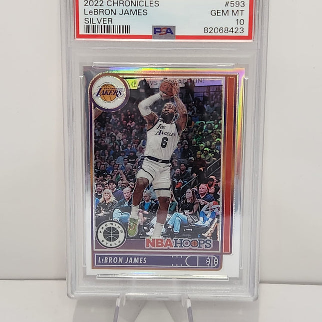 Lebron James 2022/23 - Chronicles Silver Prism #593 **PSA GEM MINT 10** POP 4 - Premium  from 1of1 Collectables - Just $295! Shop now at 1of1 Collectables