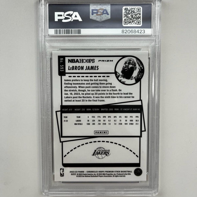 Lebron James 2022/23 - Chronicles Silver Prism #593 **PSA GEM MINT 10** POP 4 - Premium  from 1of1 Collectables - Just $295! Shop now at 1of1 Collectables