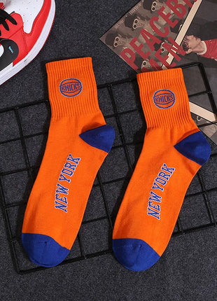 New York Knicks NBA Socks (Size 8-11) - Orange/Blue - Premium Clothing from 1of1 Collectables - Just $7! Shop now at 1of1 Collectables