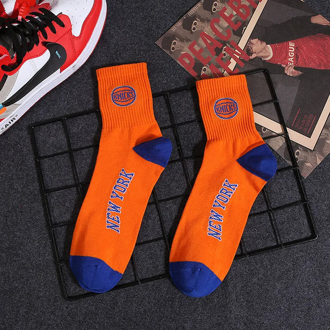 New York Knicks NBA Socks (Size 8-11) - Orange/Blue - Premium Clothing from 1of1 Collectables - Just $7! Shop now at 1of1 Collectables