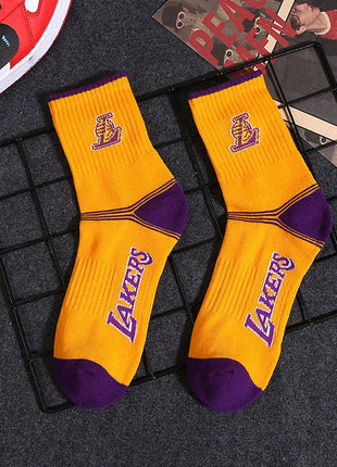 Los Angeles Lakers NBA Socks (Size 8-11) - Yellow/Purple - Premium Clothing from 1of1 Collectables - Just $7! Shop now at 1of1 Collectables