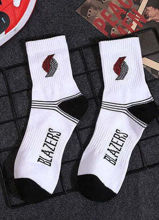 Portland Trailblazers NBA Socks (Size 8-11) - White/Black - Premium Clothing from 1of1 Collectables - Just $7! Shop now at 1of1 Collectables