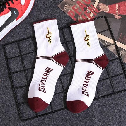 Cleveland Cavaliers NBA Socks (Size 8-11) - White/Maroon - Premium Clothing from 1of1 Collectables - Just $7! Shop now at 1of1 Collectables