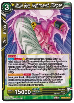 Majin Buu, Nightmarish Glimpse - Power Absorbed (DBS-B20) - Premium Majin Buu from 1of1 Collectables - Just $2! Shop now at 1of1 Collectables