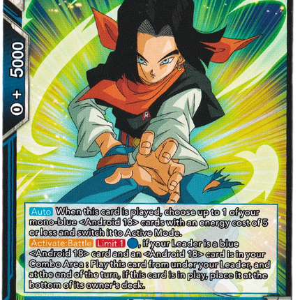 Android 17, Supporting His Sister - Power Absorbed (DBS-B20) - Premium Android from 1of1 Collectables - Just $2! Shop now at 1of1 Collectables