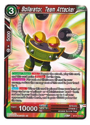 Bollarator, Team Attacker - Power Absorbed (DBS-B20) - Premium Bollarator from 1of1 Collectables - Just $2! Shop now at 1of1 Collectables