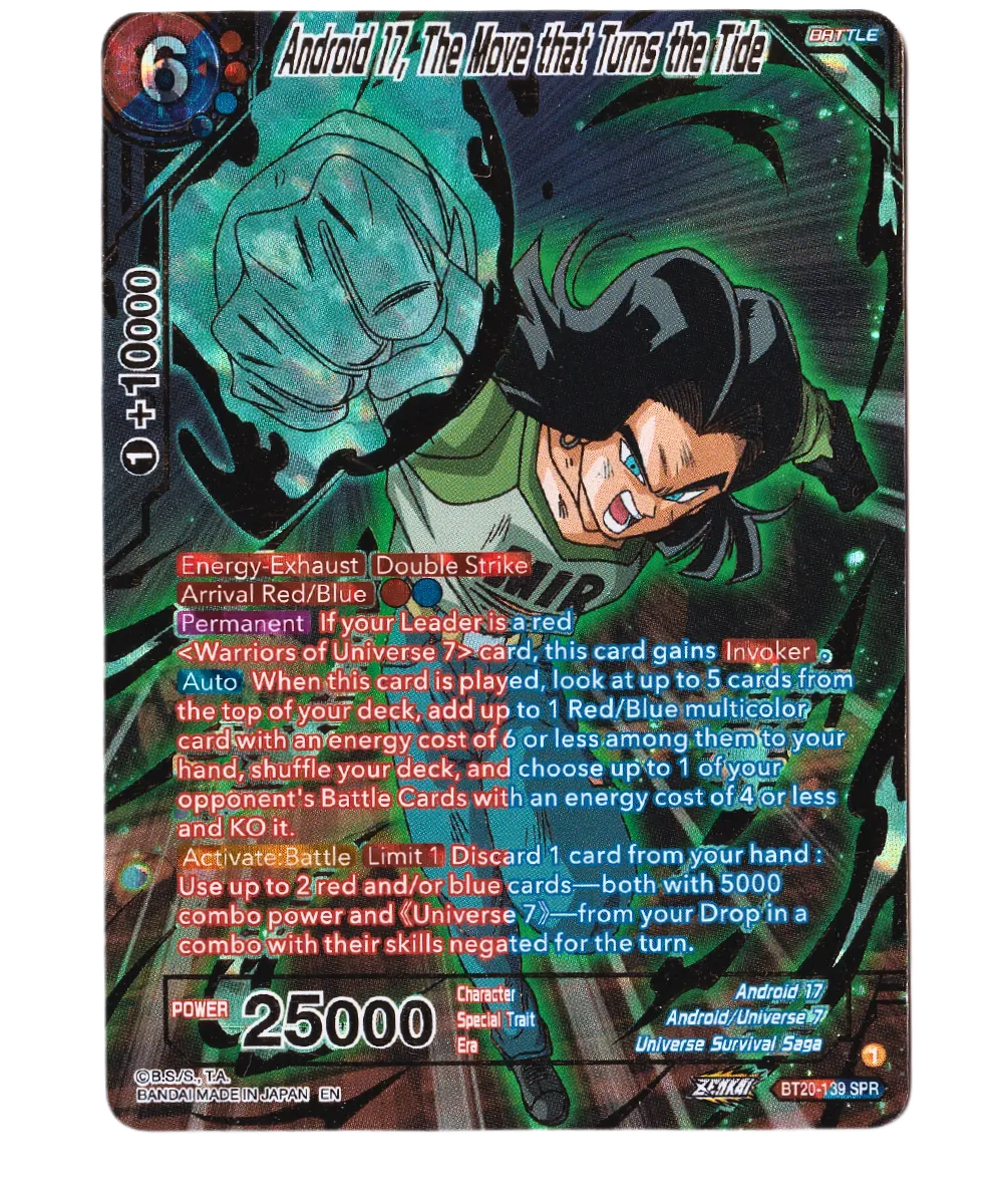 Android 17, The Move that Turns the Tide (SPR) - Power Absorbed (DBS-B20) - Premium Android from 1of1 Collectables - Just $5! Shop now at 1of1 Collectables