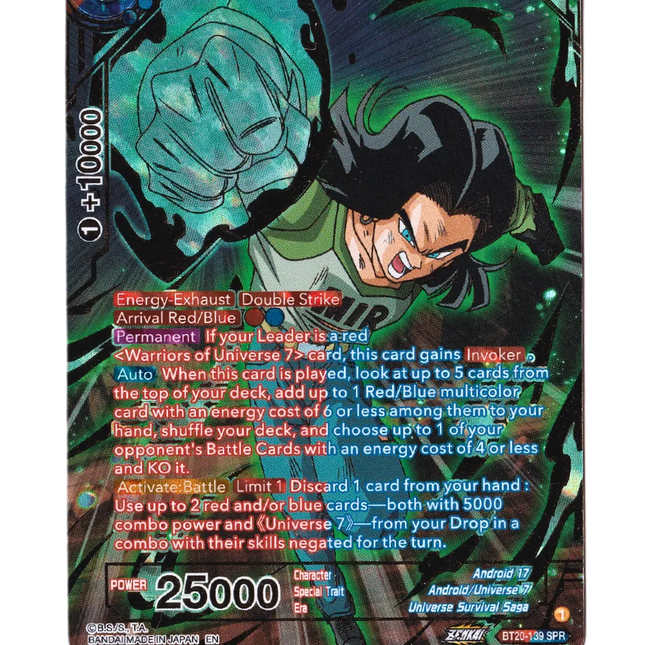 Android 17, The Move that Turns the Tide (SPR) - Power Absorbed (DBS-B20) - Premium Android from 1of1 Collectables - Just $5! Shop now at 1of1 Collectables