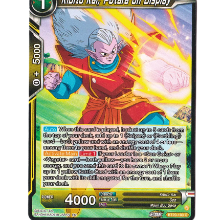 Kibito Kai, Potara on Display - Power Absorbed (DBS-B20) - Premium Kibito Kai from 1of1 Collectables - Just $2! Shop now at 1of1 Collectables