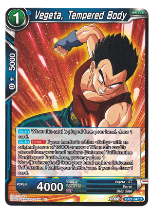 Vegeta, Tempered Body - Wild Resurgence (BT21) - Premium Vegeta from 1of1 Collectables - Just $2! Shop now at 1of1 Collectables