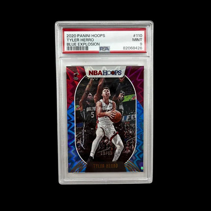 Tyler Herro 2020/21 Hoops Blue Explosion #110 **PSA MINT 9**  **POP 1** - Premium  from 1of1 Collectables - Just $150! Shop now at 1of1 Collectables