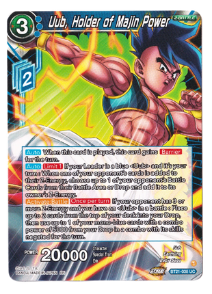 Uub, Holder of Majin Power - Wild Resurgence (BT21) - Premium Uub from 1of1 Collectables - Just $2! Shop now at 1of1 Collectables