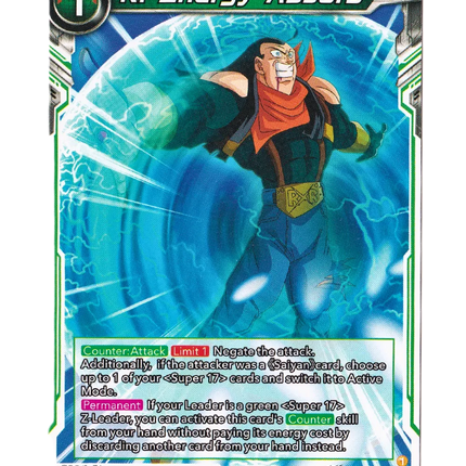 Ki Energy Absorb - Power Absorbed (DBS-B20) - Premium Ki Energy Absorb from 1of1 Collectables - Just $2! Shop now at 1of1 Collectables