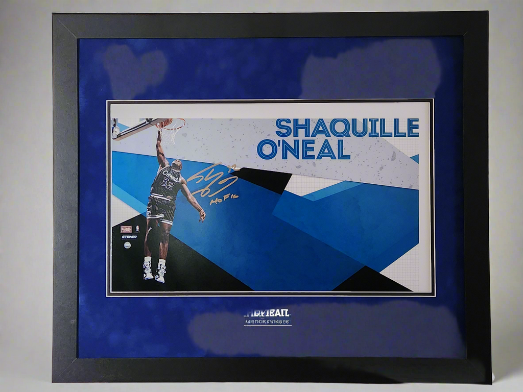 Shaquille O'Neal Signed 50cm x 30cm HOF Print - Framed **STEINER AUTHENTICATED** - Premium  from 1of1 Collectables - Just $595! Shop now at 1of1 Collectables