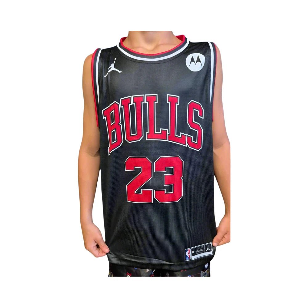 BASKETBALL SINGLET: NBA CHICAGO BULLS JORDAN BLACK/RED (SIZES AVAILABLE) - 1of1 Collectables