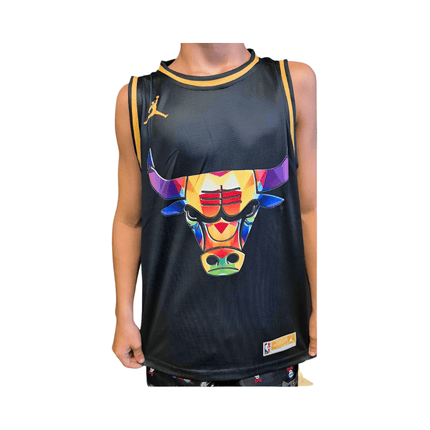 BASKETBALL SINGLET: NBA CHICAGO BULLS JORDAN MULTI COLOUR (SIZES AVAILABLE) - 1of1 Collectables