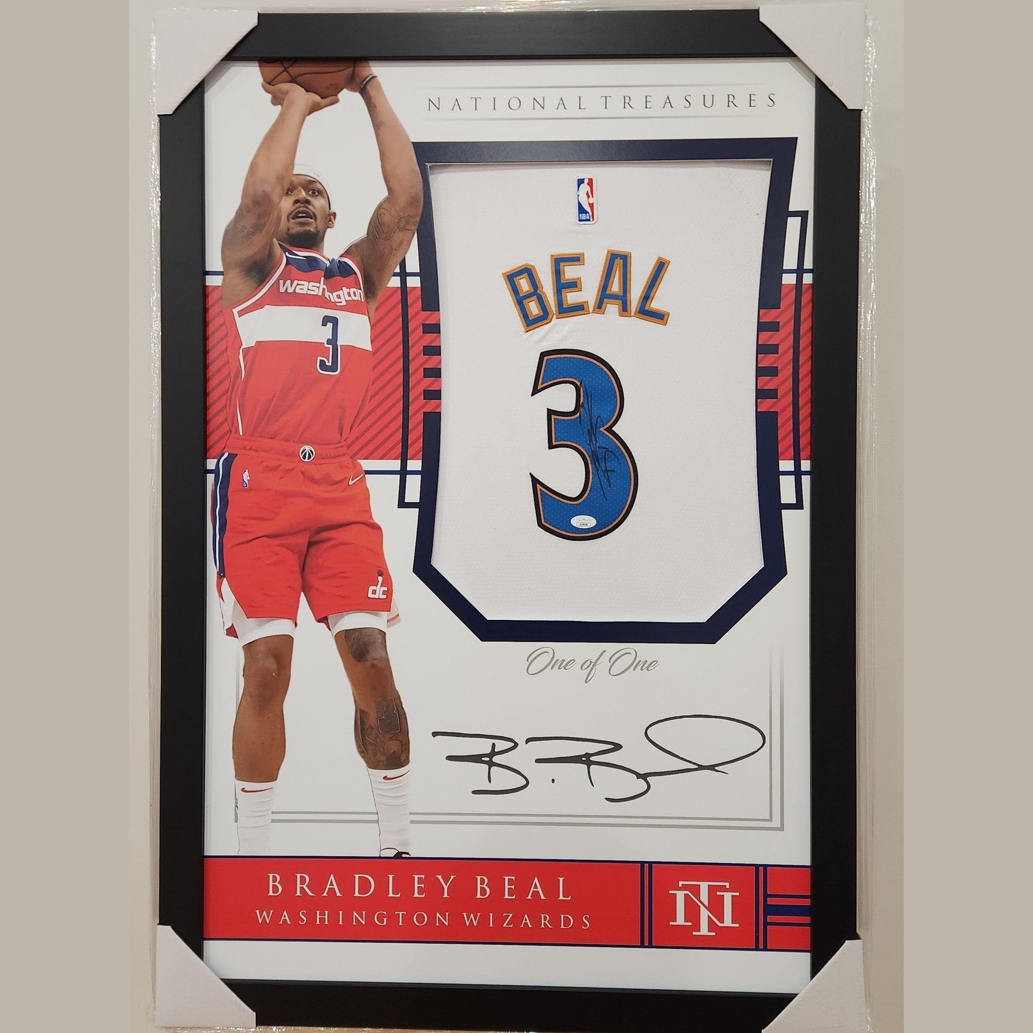 Bradley Beal Washington Wizards Signed Jersey - National Treasures Framed **JSA AUTHENTICATED** - 1of1 Collectables
