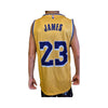CUSTOM BASKETBALL SINGLET: NBA LAKERS X LEBRON JAMES YELLOW (SIZES AVAILABLE) - 1of1 Collectables