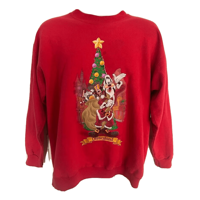 DISNEYLAND GOOFY CHRISTMAS SWEATER *VINTAGE 90s DISNEY* *Made in USA* (LARGE) - 1of1 Collectables