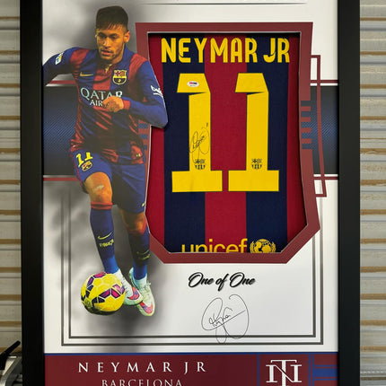 Neymar Jr FC Barcelona Signed Jersey  - National Treasures Framed **PSA DNA AUTHENTICATED** - Premium  from 1of1 Collectables - Just $1850! Shop now at 1of1 Collectables