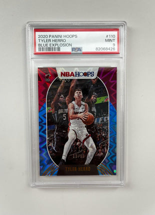 Tyler Herro 2020/21 Hoops Blue Explosion #110 **PSA MINT 9**  **POP 1** - Premium  from 1of1 Collectables - Just $150! Shop now at 1of1 Collectables