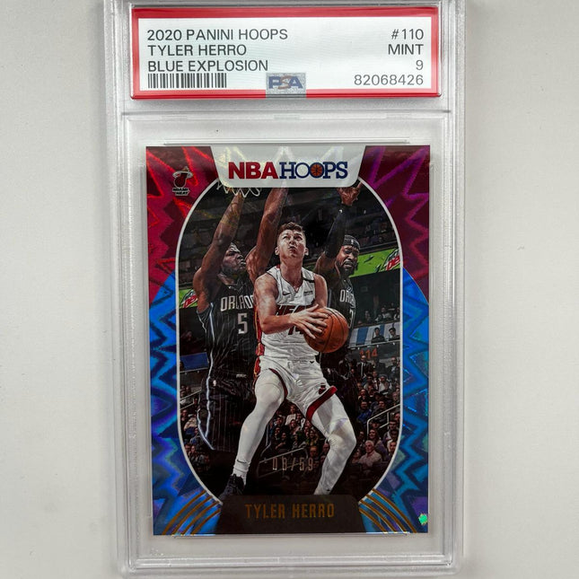 Tyler Herro 2020/21 Hoops Blue Explosion #110 **PSA MINT 9**  **POP 1** - Premium  from 1of1 Collectables - Just $150! Shop now at 1of1 Collectables