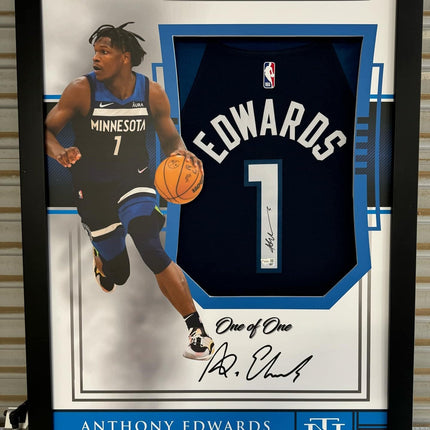 Anthony Edwards Minnesota Timberwolves Signed Jersey  - National Treasures Framed **FANATICS AUTHENTICATED** - Premium  from 1of1 Collectables - Just $2700! Shop now at 1of1 Collectables