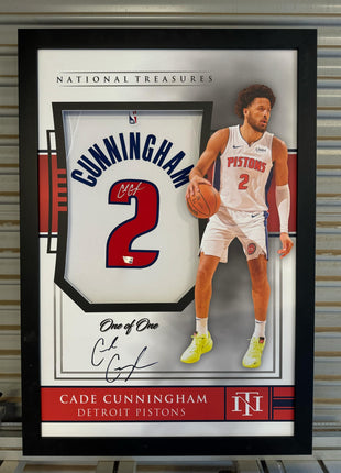 Cade Cunningham Detroit Pistons Signed Jersey  - National Treasures Framed **FANATICS AUTHENTICATED** - Premium  from 1of1 Collectables - Just $950! Shop now at 1of1 Collectables