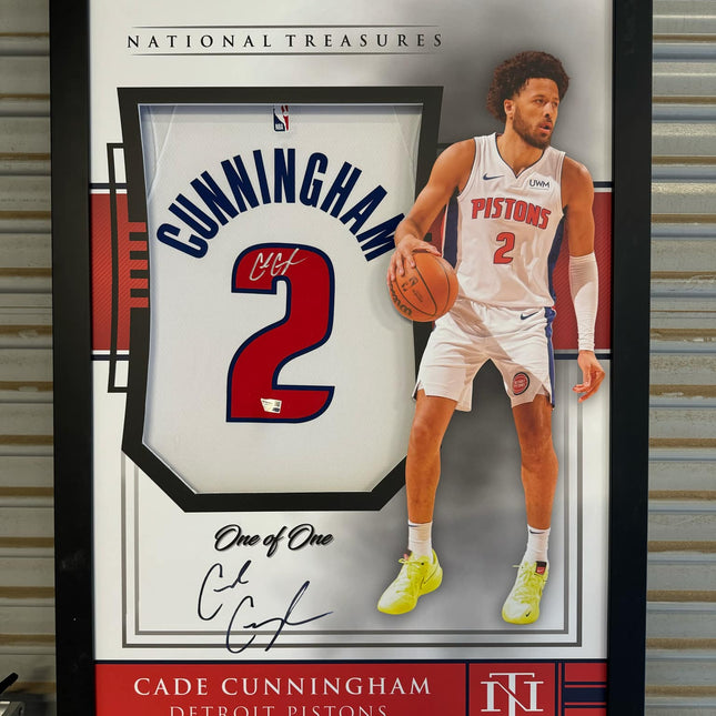 Cade Cunningham Detroit Pistons Signed Jersey  - National Treasures Framed **FANATICS AUTHENTICATED** - Premium  from 1of1 Collectables - Just $950! Shop now at 1of1 Collectables