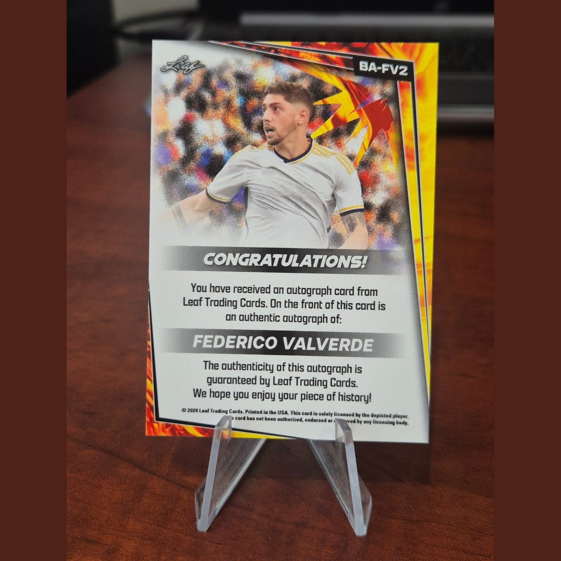 Federico Valverde 2023/24 Leaf Autographs #BA - FV2 - 1of1 Collectables