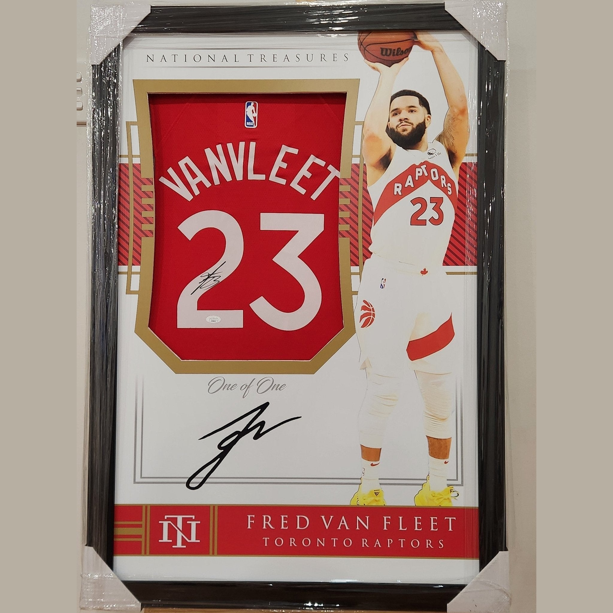 Fred Van Fleet Toronto Raptors Signed Jersey - National Treasures Framed **JSA AUTHENTICATED** - 1of1 Collectables