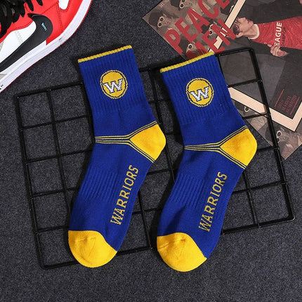 Golden State Warriors NBA Socks (Size 8 - 11) - Blue/Yellow - 1of1 Collectables