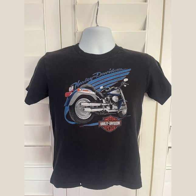 HARLEY DAVIDSON MOTORCYCLES T SHIRT *VINTAGE 90s* (KIDS M) - 1of1 Collectables